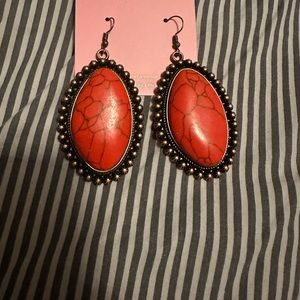 Red Stone Earrings